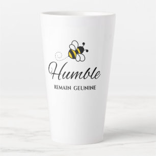 TAZA DE CAFÉ LATTE MAÑANA ZUMBIENTE BLANCO NEGRO 20OZ ABEJA HUMILDE
