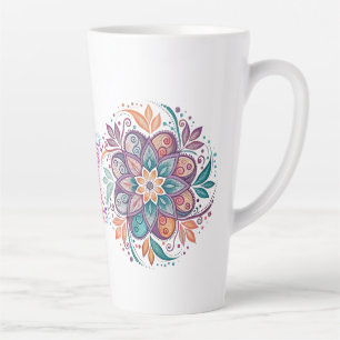 Taza De Café Latte "Mandalá de Armonía Radiante"