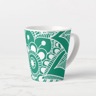 Taza De Café Latte Mandala de lujo 48