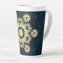 Taza De Café Latte Mandala de Sueños de Margarita