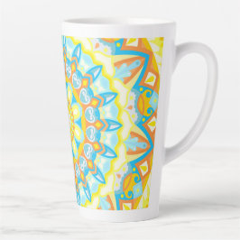 Taza De Café Latte Mandala de verano