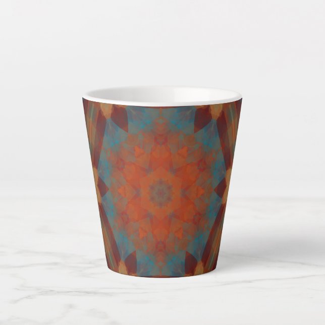 Taza De Café Latte Mandala del suroeste 3 (Anverso)