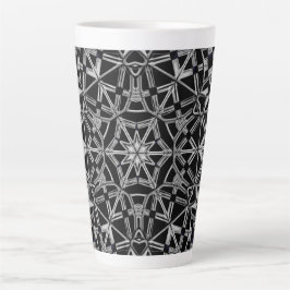 Taza De Café Latte Mandalá Industrial