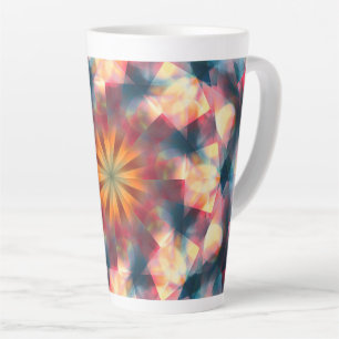 Taza De Café Latte Mandala psicodélica de Kaleidoscópico de Prisma