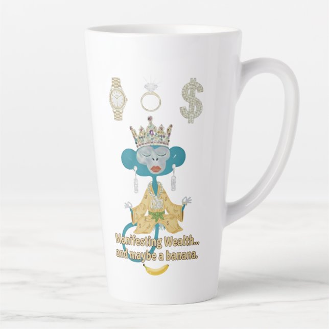 Taza De Café Latte manifesting wealth (Derecha)