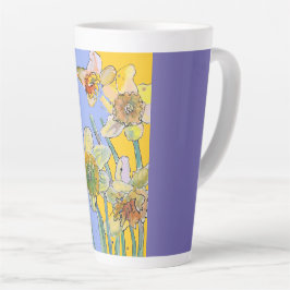 Taza De Café Latte Mano de pintura de Daffodil Pintada de latte Mug f