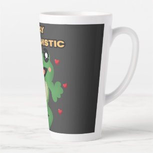 Taza De Café Latte Mantén la Esperanza Rana Divertida Pun Amante de l
