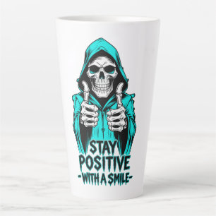 Taza De Café Latte Mantén Positivo – Motivacional Inspirador