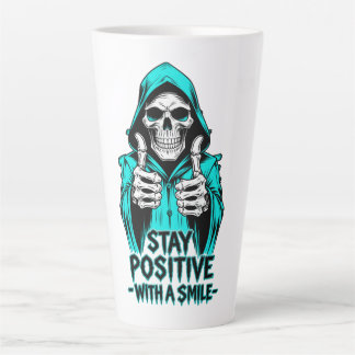 Taza De Café Latte Mantén Positivo – Motivacional Inspirador