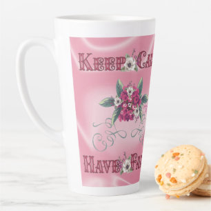 Taza De Café Latte Mantener la calma y tener fe