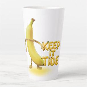 Taza De Café Latte Manténlo Tide – Tipografía Divertida de Plátano Mi