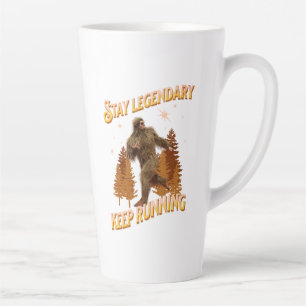 Taza De Café Latte Mantente Legendario, Sigue Corriendo Gracioso Cami