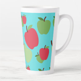 Taza De Café Latte manzanas y peras