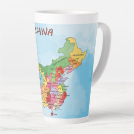 Taza De Café Latte Mapa de China