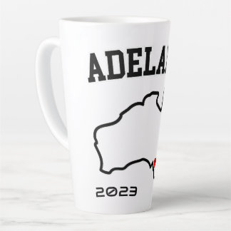 Taza De Café Latte Mapa de la ciudad de Adelaida año personalizado