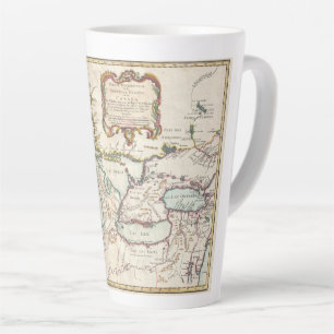 Taza De Café Latte Mapa de los Grandes Lagos de Francia