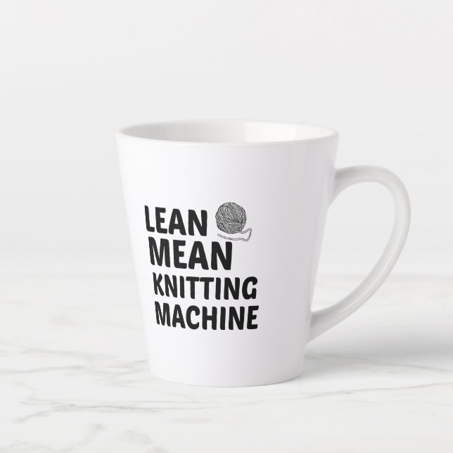 TAZA DE CAFÉ LATTE MÁQUINA DE KNITING LEAN MEAN (Derecha)