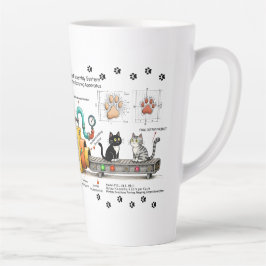 Taza De Café Latte Máquina de montaje de gatos divertidos