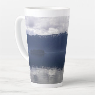 Taza De Café Latte Mar de Alaska en tonos azules