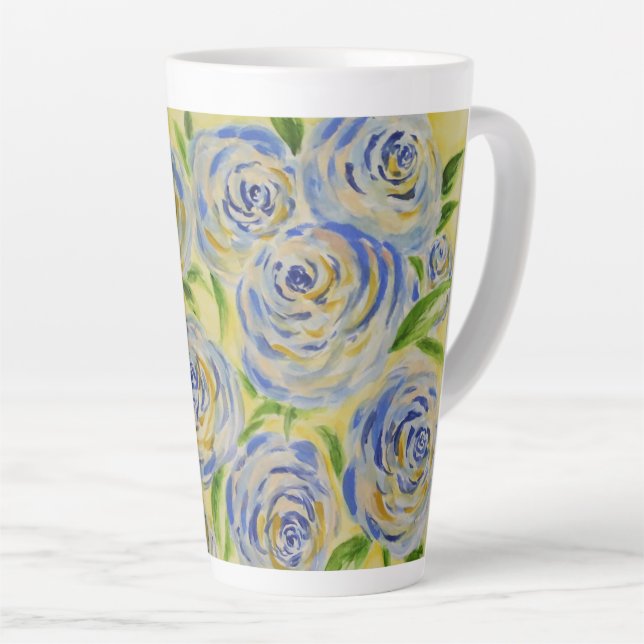 Taza De Café Latte Maravilloso jardín Latte Mug (Ángulo derecho)