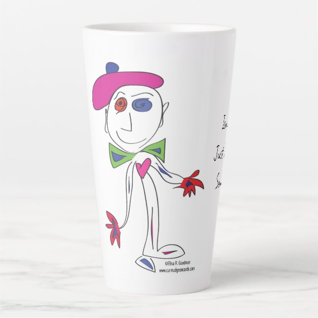 Taza De Café Latte 'Marcel' - ¿No es la vida ridícula latte Mug? (Anverso)