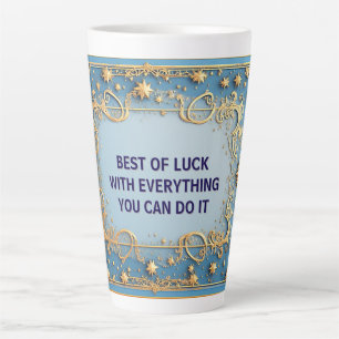Taza De Café Latte Marco Dorado Ornamentado