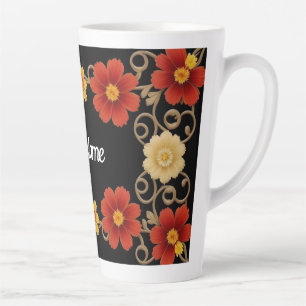 Taza De Café Latte Marco Floral Elegante