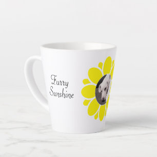 Taza De Café Latte Marco luminoso suave amarillo para foto Mascota