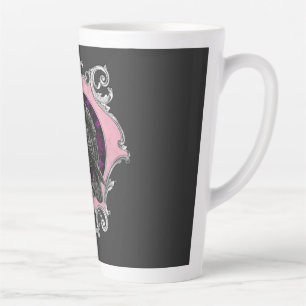 Taza De Café Latte Marco Rosa de gótico Raven