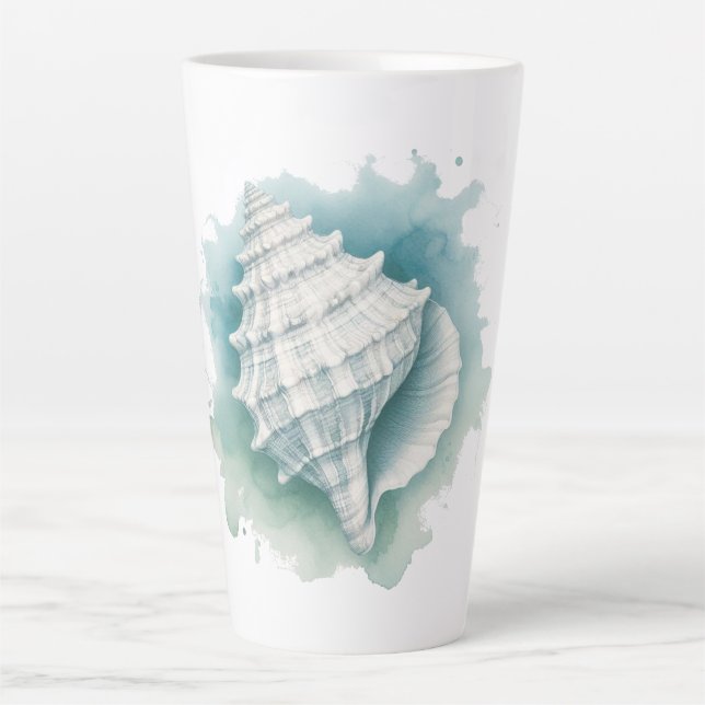 Taza De Café Latte Marea costera/náutica (Anverso)