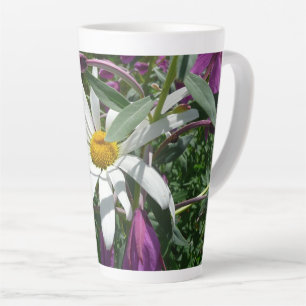 Taza De Café Latte Margarita y Chamerion Wildflower