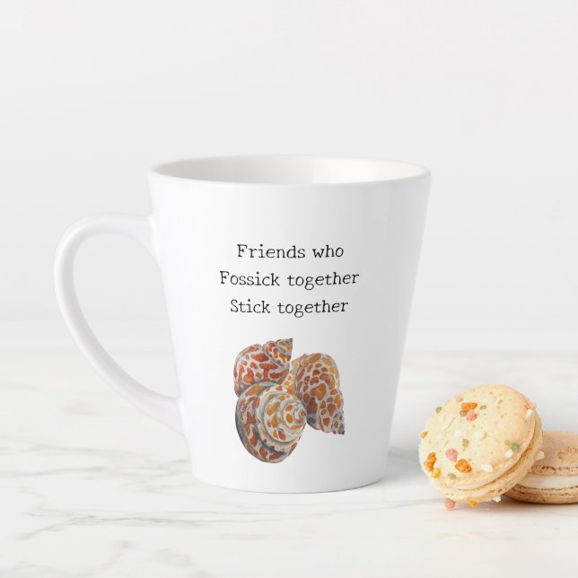 Taza De Café Latte Marinas/Fossicantes (In situ)