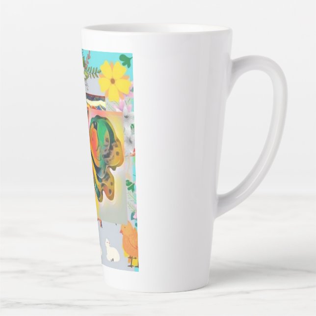 Taza De Café Latte Mariposa (Derecha)