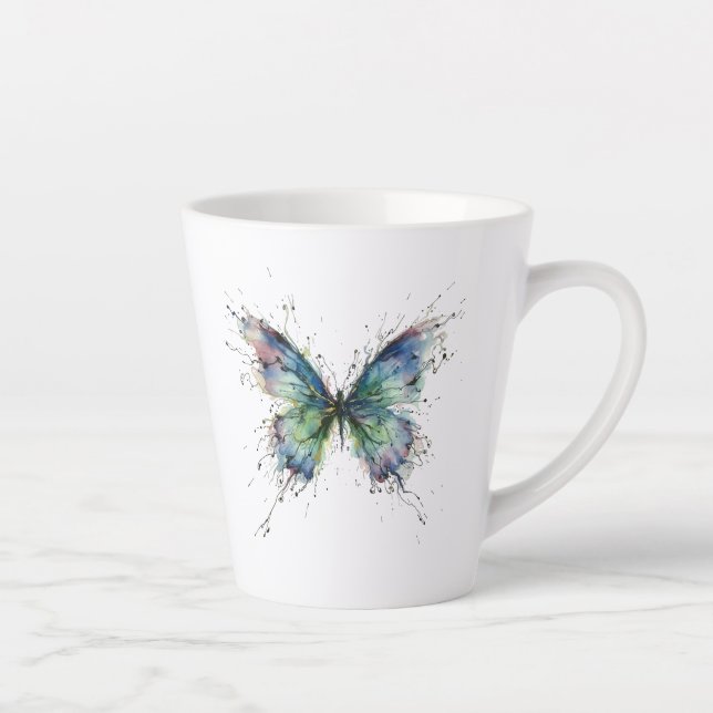 Taza De Café Latte Mariposa (Derecha)