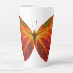 Taza De Café Latte Mariposa Aspen Leaf 2