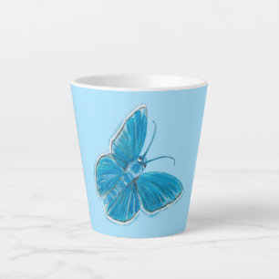 Taza De Café Latte Mariposa azul de Chapman