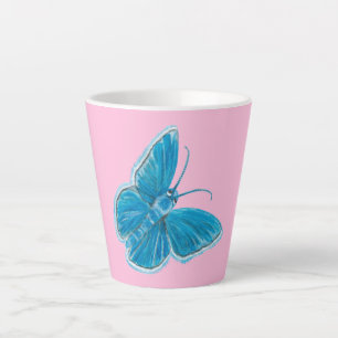 Taza De Café Latte Mariposa azul de Chapman