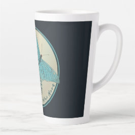 Taza De Café Latte Mariposa azul Moon