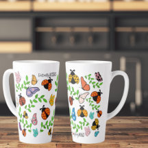 Mariposa Besa Ladybug Abrazos Latte Mug