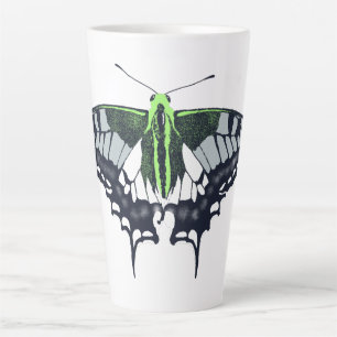 Taza De Café Latte Mariposa de cola de cerda con bandera de género