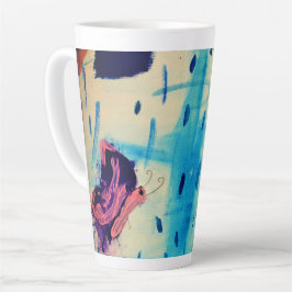 Taza De Café Latte Mariposa en un día de lluvia