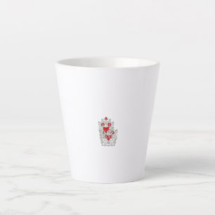 Taza De Café Latte Mariposa floral Mandala Diseño de arte Purple Bo