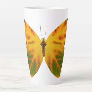 Taza De Café Latte Mariposa Hoja de Aspen 1
