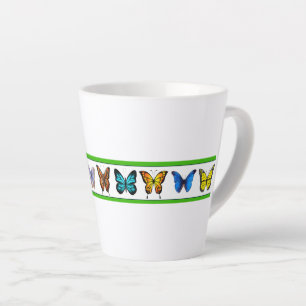 Taza De Café Latte Mariposas azules (colección Bridget)