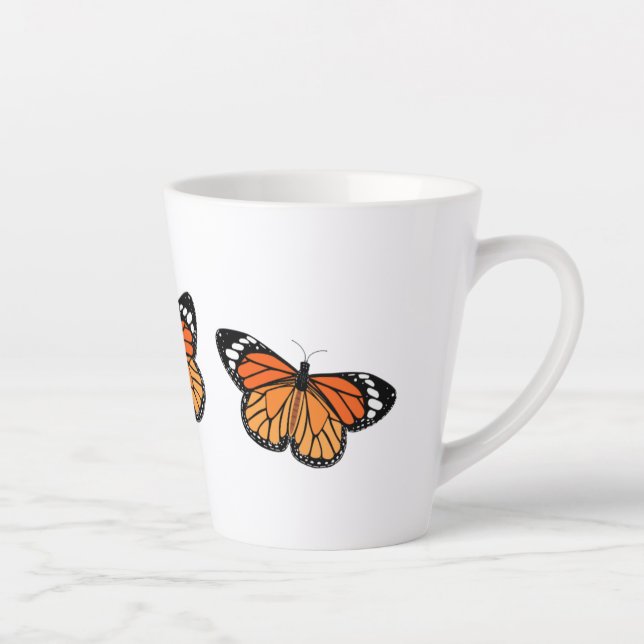 Taza De Café Latte Mariposas Monarch Latte Mug (Derecha)