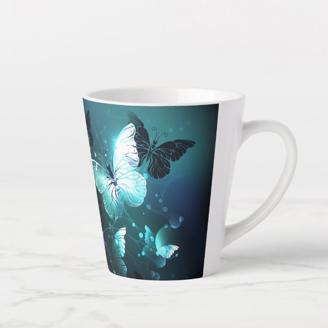Taza De Café Latte Mariposas nocturnas (Derecha)