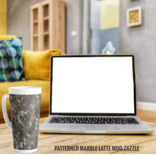 Taza De Café Latte Mármol con estacas