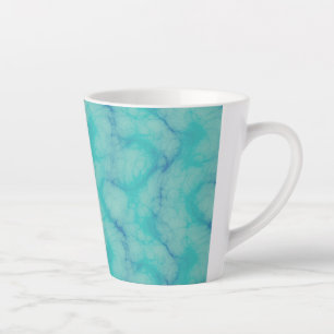 Taza De Café Latte Mármol turquesa