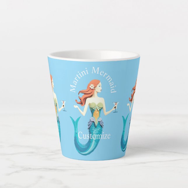 Taza De Café Latte Martini Mermaid Thunder_Cove (Anverso)