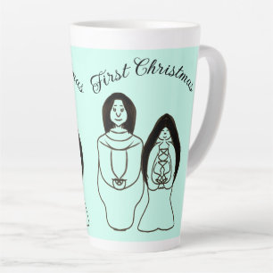 Taza De Café Latte Mary y Joseph Primera Navidad